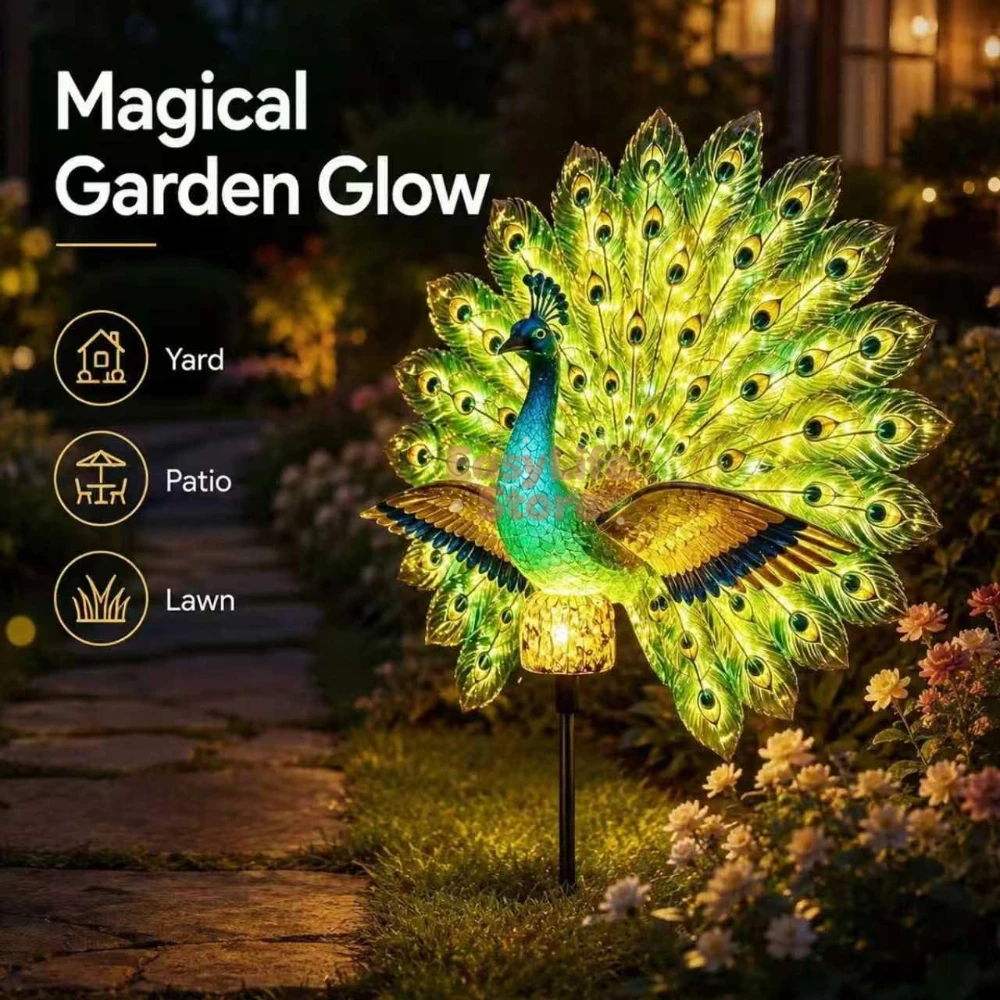 Solar Peacock Garden Sculpture - đánh giá và giá Solar Street Light Led