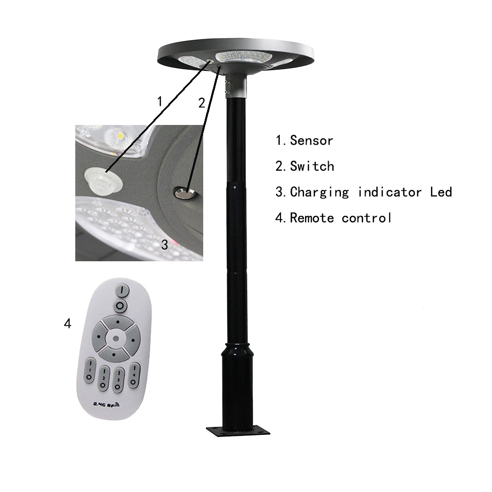 Waterproof IP65 UFO Solar LED  - đánh giá và giá Solar Street Light Led