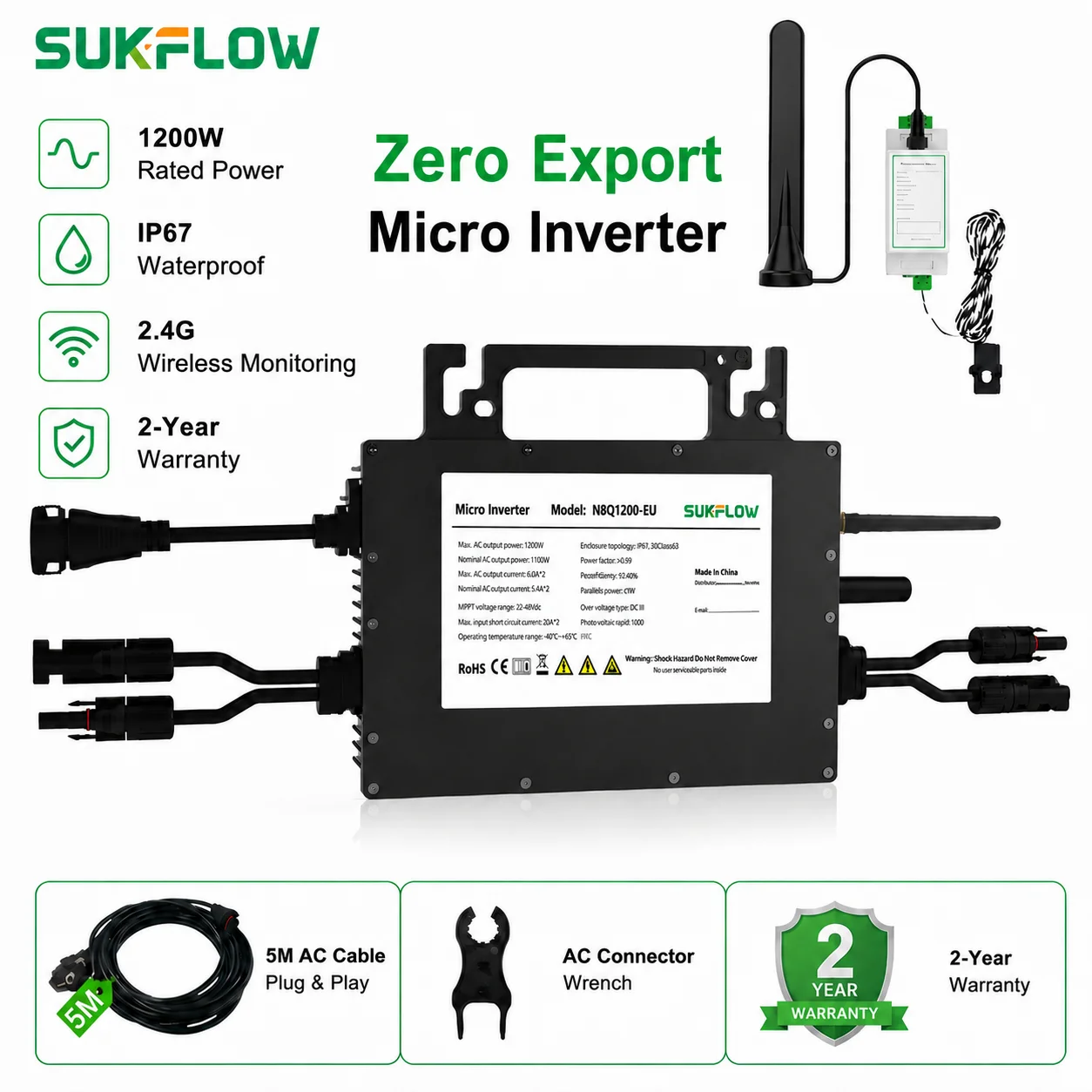SUKFLOW Zero Expert 1200W Grid - đánh giá và giá Flexible Solar Panel