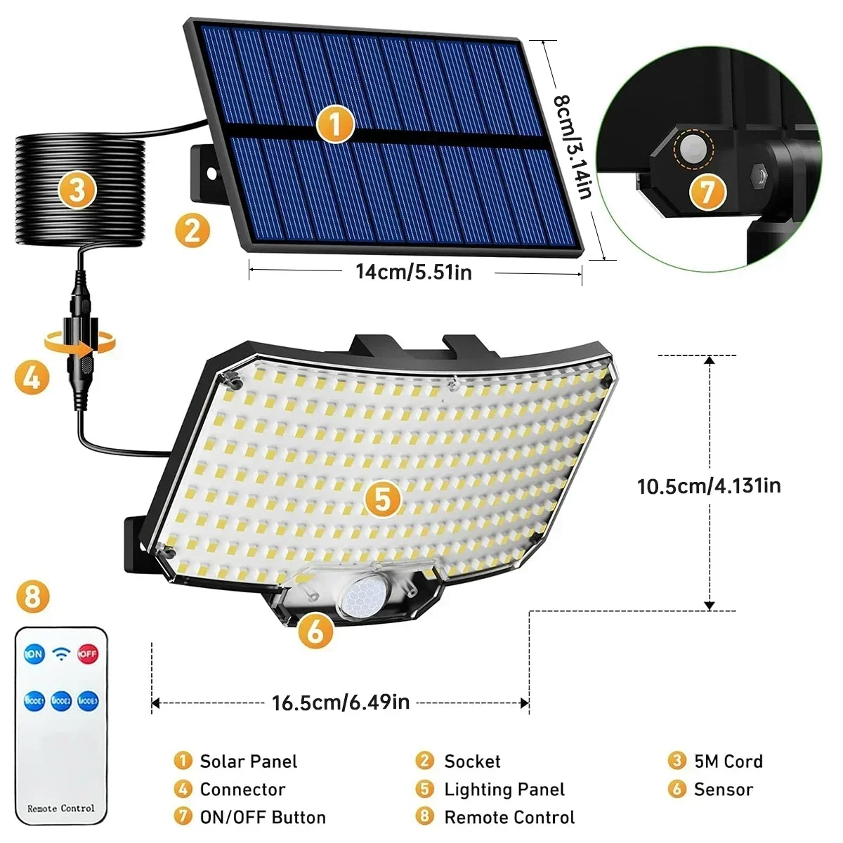 Super Bright 234 LED Solar Lig - đánh giá và giá Solar Street Light Led